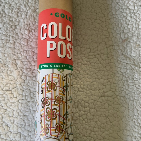 NEW Pauper Press Studio Series Gold Foil coloring poster, Zen Garden pattern - Picture 3 of 8